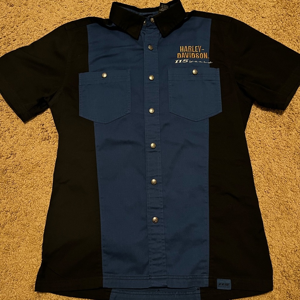 Harley Davidson button down, 115th Anniversary size Medium